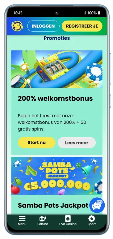Overzicht van actuele aanbiedingen Samba Slots bonussen en promoties